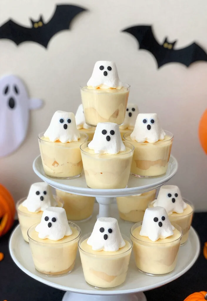 12 Halloween Dessert Recipes for Fun Easy Spooky Sweet Treats - 11. Boo-nilla Pudding Cups