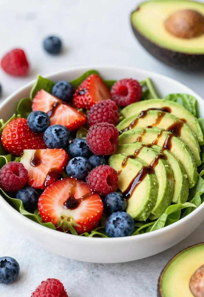 12 Healthy Avocado Recipes for Fresh Simple Everyday Meals - 10. Avocado and Berry Salad