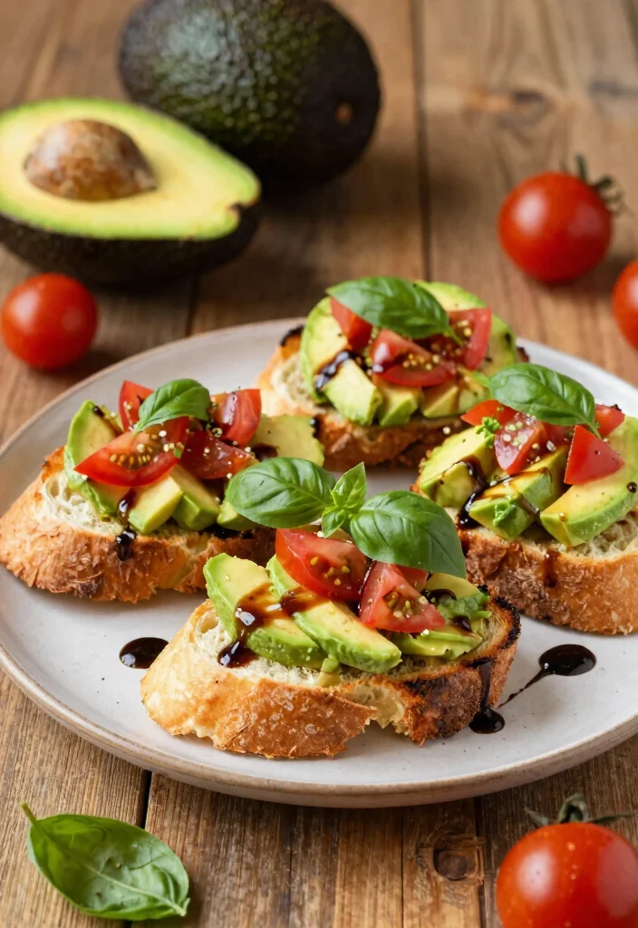 12 Healthy Avocado Recipes for Fresh Simple Everyday Meals - 11. Avocado and Tomato Bruschetta