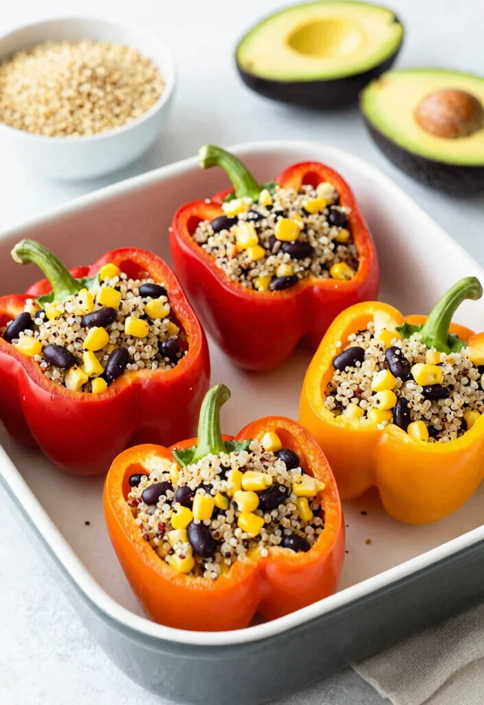12 Healthy Avocado Recipes for Fresh Simple Everyday Meals - 9. Avocado Stuffed Bell Peppers