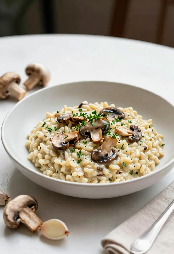 12 Healthy Instant Pot Recipes for Fast Nutritious Dinners - 8. Garlic Mushroom Risotto