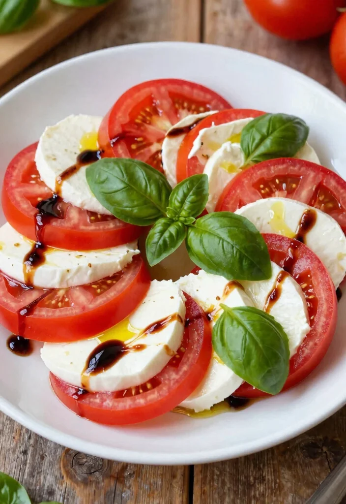 12 Healthy Lunch Recipes for Easy Balanced Midday Meals - 10. Caprese Salad with Balsamic Reduction