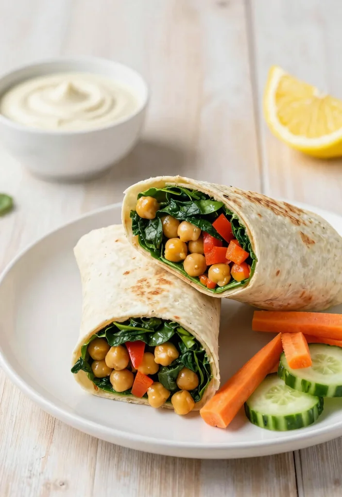 12 Healthy Lunch Recipes for Easy Balanced Midday Meals - 2. Mediterranean Chickpea Wrap