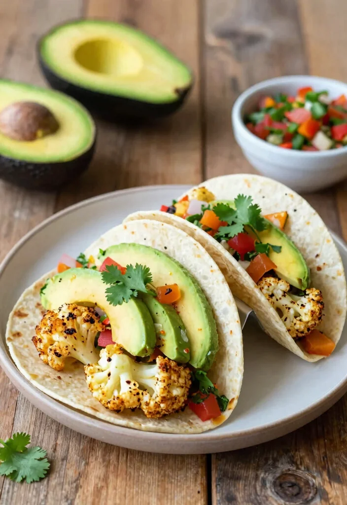 12 Healthy Lunch Recipes for Easy Balanced Midday Meals - 6. Spiced Cauliflower Tacos