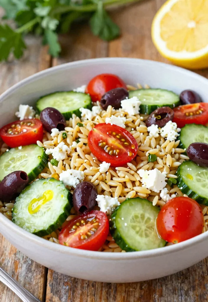 12 Healthy Orzo Recipes for Light Flavor-Packed Meals - 1. Mediterranean Orzo Salad with Feta and Olives
