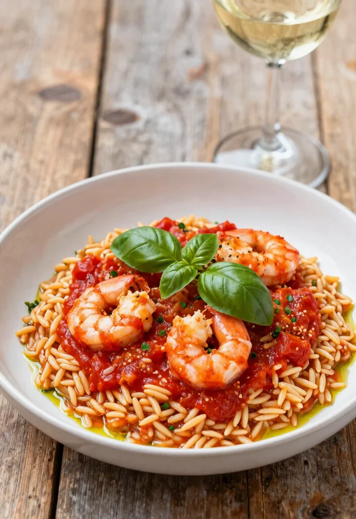 12 Healthy Orzo Recipes for Light Flavor-Packed Meals - 5. Spicy Tomato Orzo with Shrimp