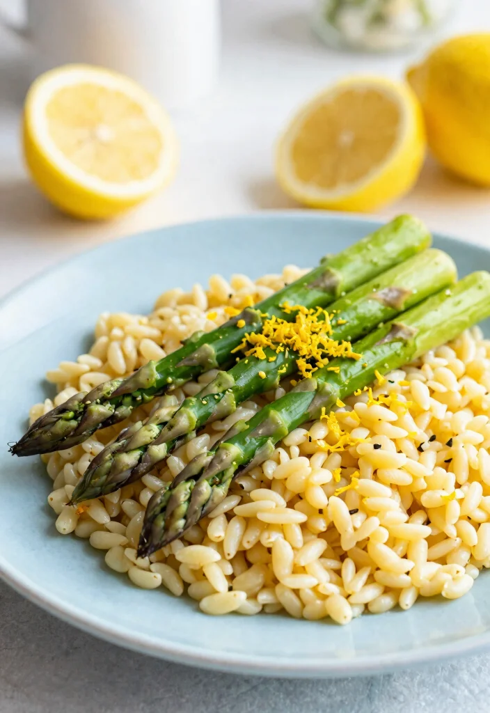 12 Healthy Orzo Recipes for Light Flavor-Packed Meals - 7. Orzo with Lemon and Asparagus