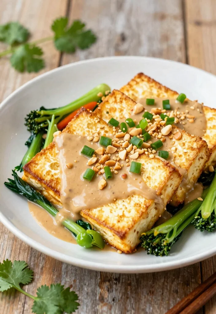 12 Healthy Tofu Recipes for Easy High-Protein Meals - 6. Baked Tofu with Peanut Sauce