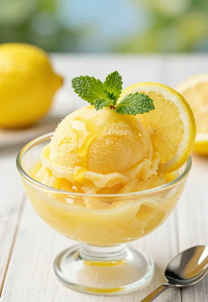 12 Honey Dessert Recipes for Light Naturally Sweet Homemade Treats - 7. Honey Lemon Sorbet