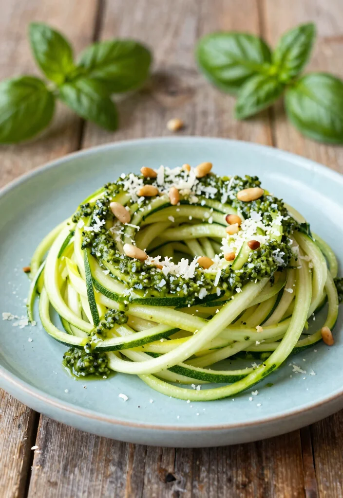 12 Keto Side Dish Recipes for Easy Low-Carb Meal Pairings - 1. Zucchini Noodles with Pesto