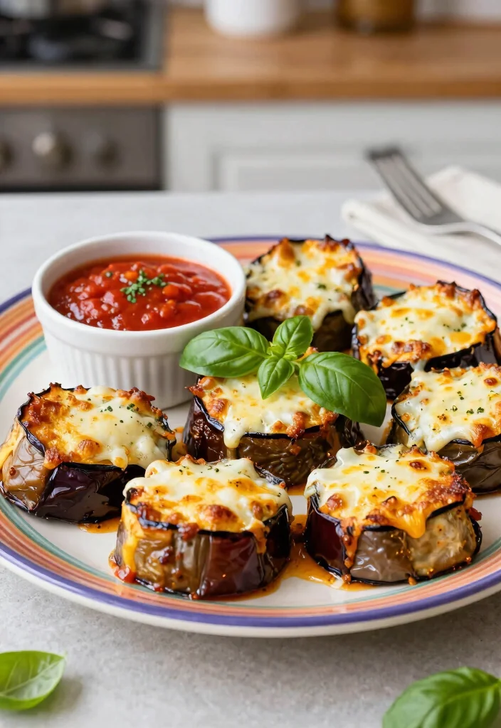 12 Keto Side Dish Recipes for Easy Low-Carb Meal Pairings - 7. Eggplant Parmesan Bites
