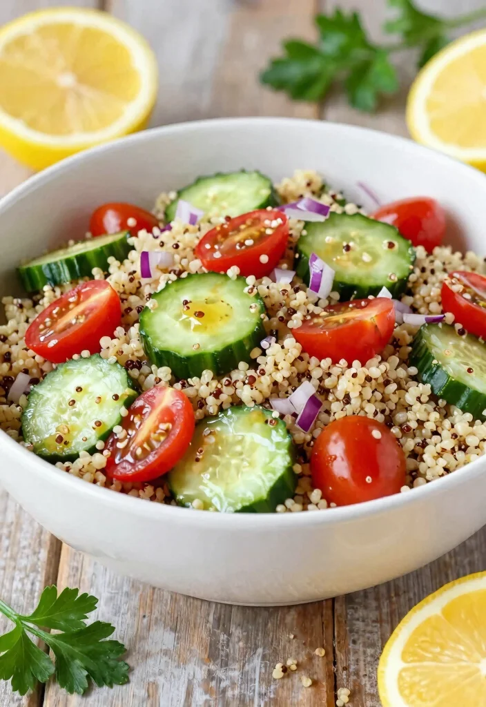 12 Low-Calorie Vegan Recipes for Light Fresh Everyday Meals - 1. Zesty Quinoa Salad