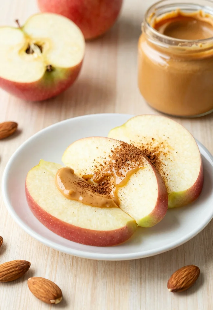 12 Low-Calorie Vegan Recipes for Light Fresh Everyday Meals - 11. Apple and Almond Butter Snack