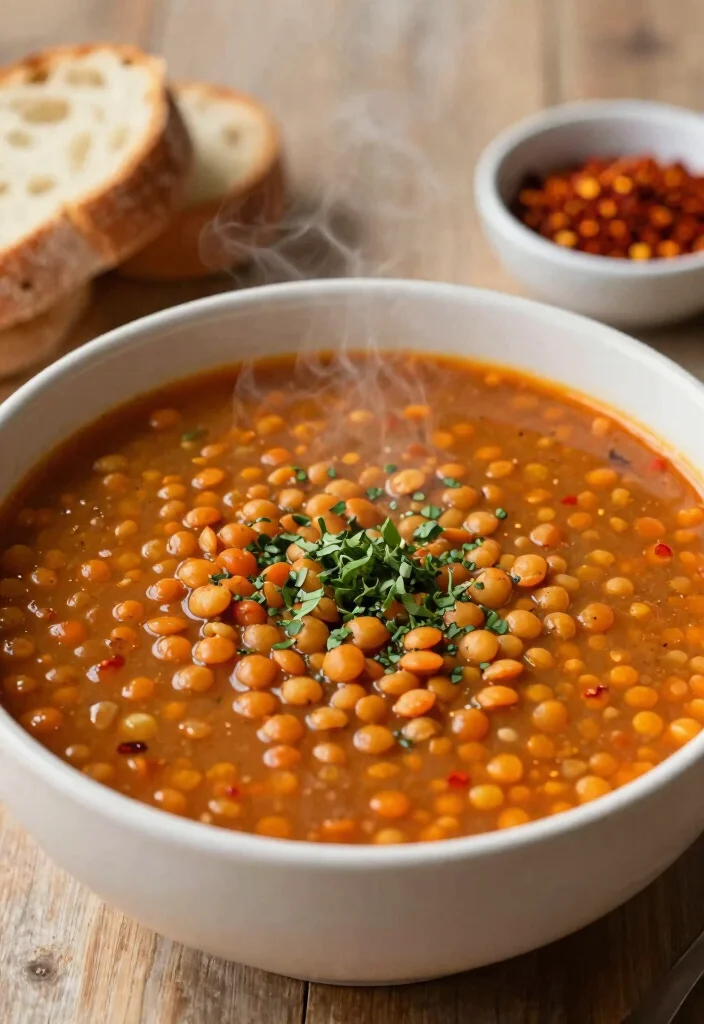 12 Low-Calorie Vegan Recipes for Light Fresh Everyday Meals - 5. Spicy Lentil Soup