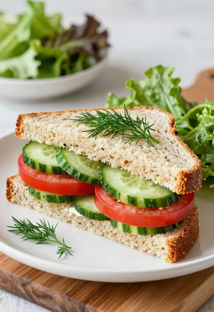 12 Low-Calorie Vegan Recipes for Light Fresh Everyday Meals - 8. Cucumber and Tomato Sandwich