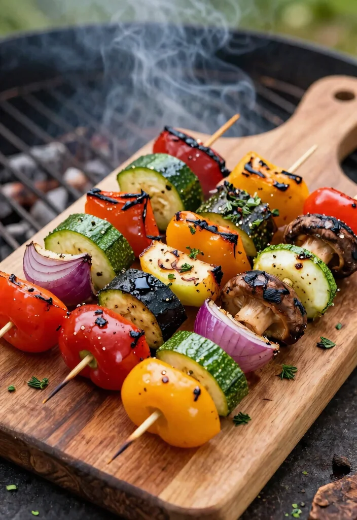 12 Low-Calorie Vegan Recipes for Light Fresh Everyday Meals - 9. Grilled Vegetable Skewers