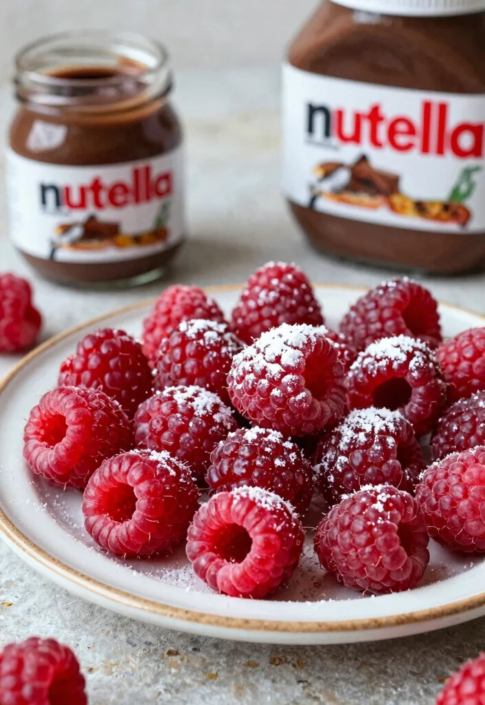12 Nutella Dessert Recipes for Simple Rich Chocolatey Treats - 8. Nutella Stuffed Raspberries