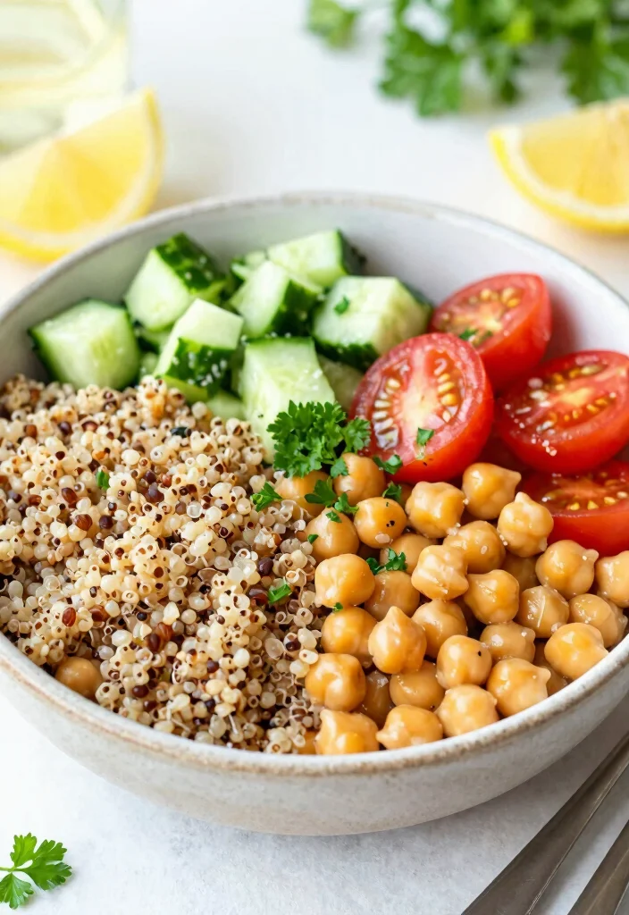 12 One-Pot Vegan Recipes for Easy Minimal-Cleanup Dinners - 6. Mediterranean Chickpea and Quinoa Bowl