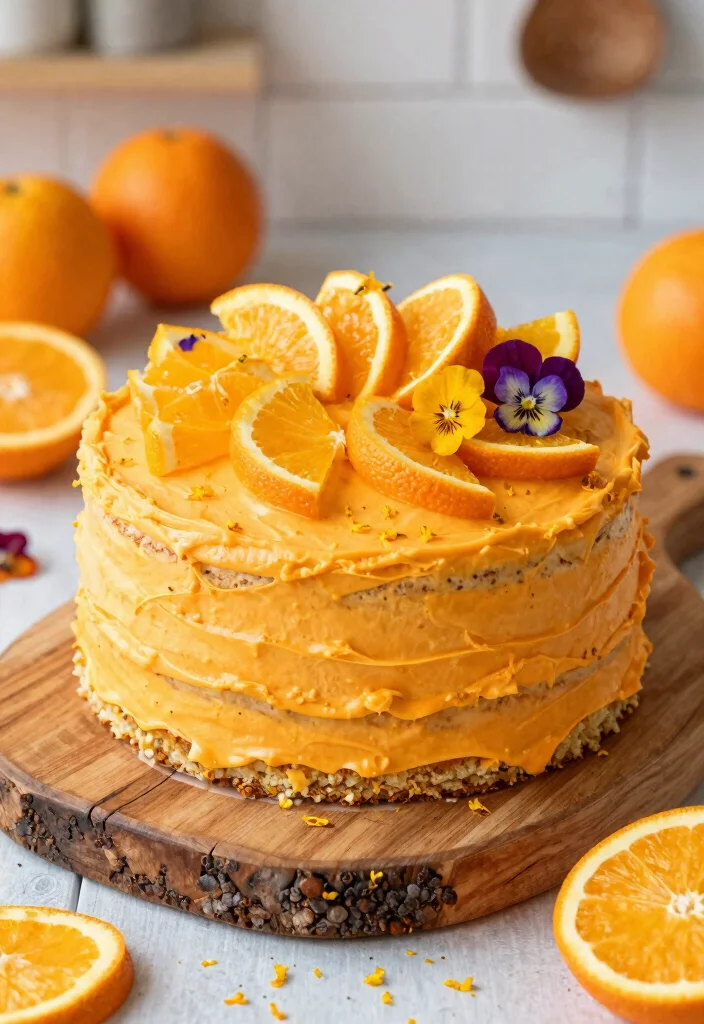 12 Orange Dessert Recipes for Bright Fresh Citrus-Forward Sweets - 1. Vegan Orange Cake