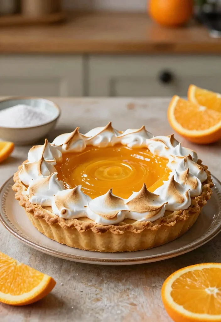 12 Orange Dessert Recipes for Bright Fresh Citrus-Forward Sweets - 12. Orange Meringue Pie