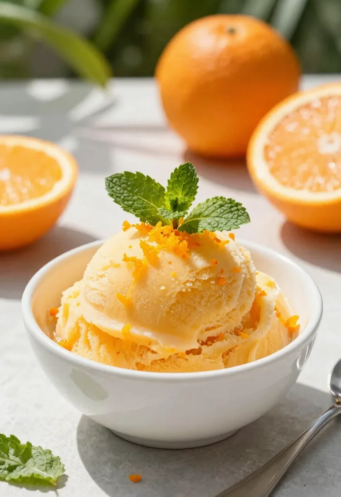 12 Orange Dessert Recipes for Bright Fresh Citrus-Forward Sweets - 2. Orange Coconut Sorbet
