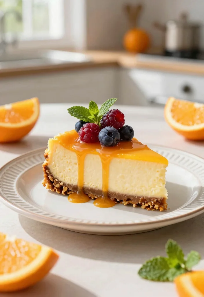 12 Orange Dessert Recipes for Bright Fresh Citrus-Forward Sweets - 6. Orange Vegan Cheesecake