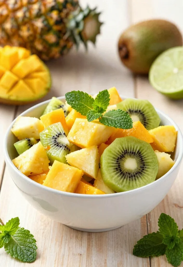 12 Spring Dinner Recipes with Fresh Light Seasonal Flavor - 12. Tropical Fruit Salad with Lime Dressing