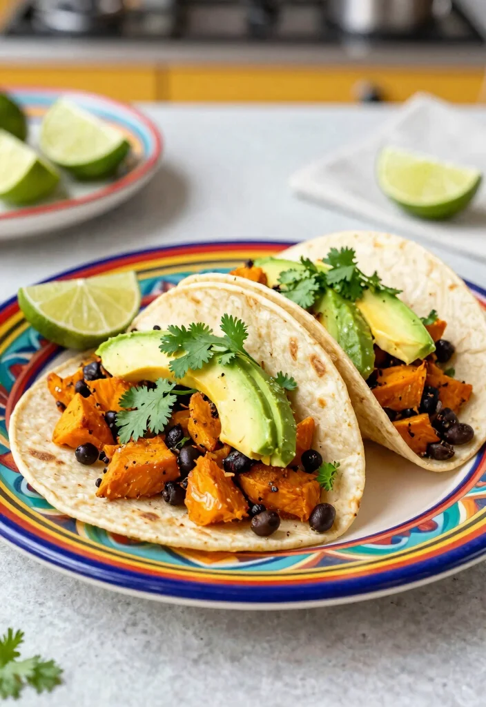 12 Spring Dinner Recipes with Fresh Light Seasonal Flavor - 8. Sweet Potato and Black Bean Tacos