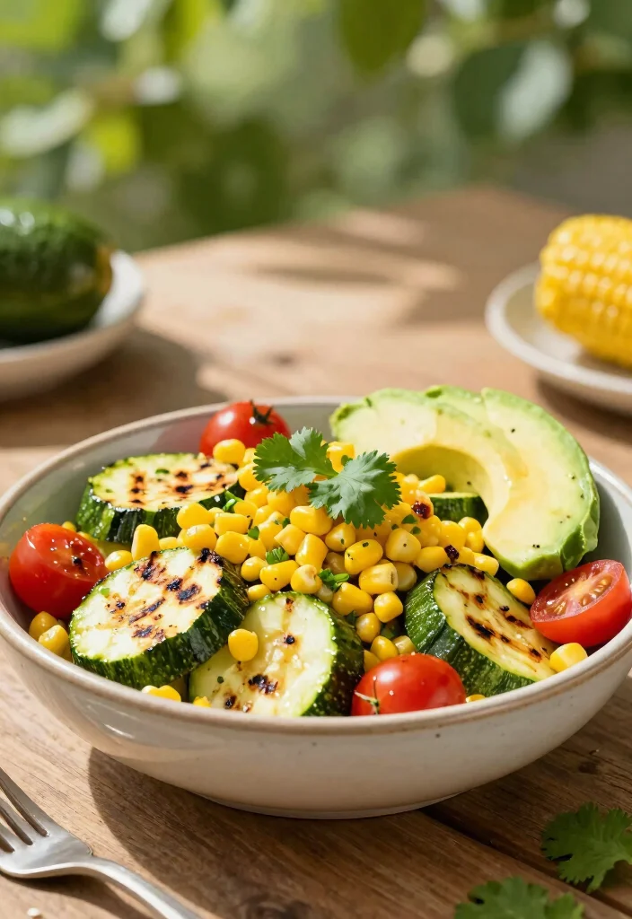 12 Summer Dinner Recipes for Light Fresh Seasonal Cooking - 1. Grilled Zucchini and Corn Salad