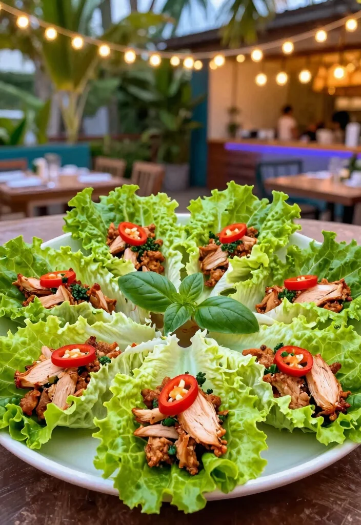 12 Summer Dinner Recipes for Light Fresh Seasonal Cooking - 11. Thai Basil Chicken Lettuce Wraps