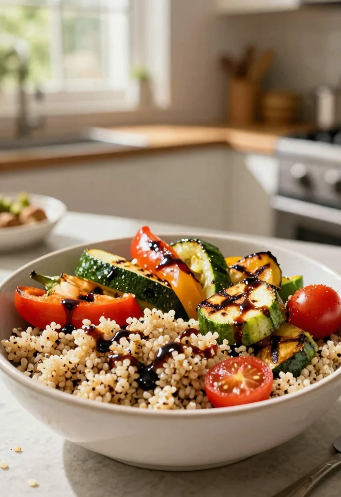 12 Summer Dinner Recipes for Light Fresh Seasonal Cooking - 5. Grilled Vegetable and Quinoa Bowl