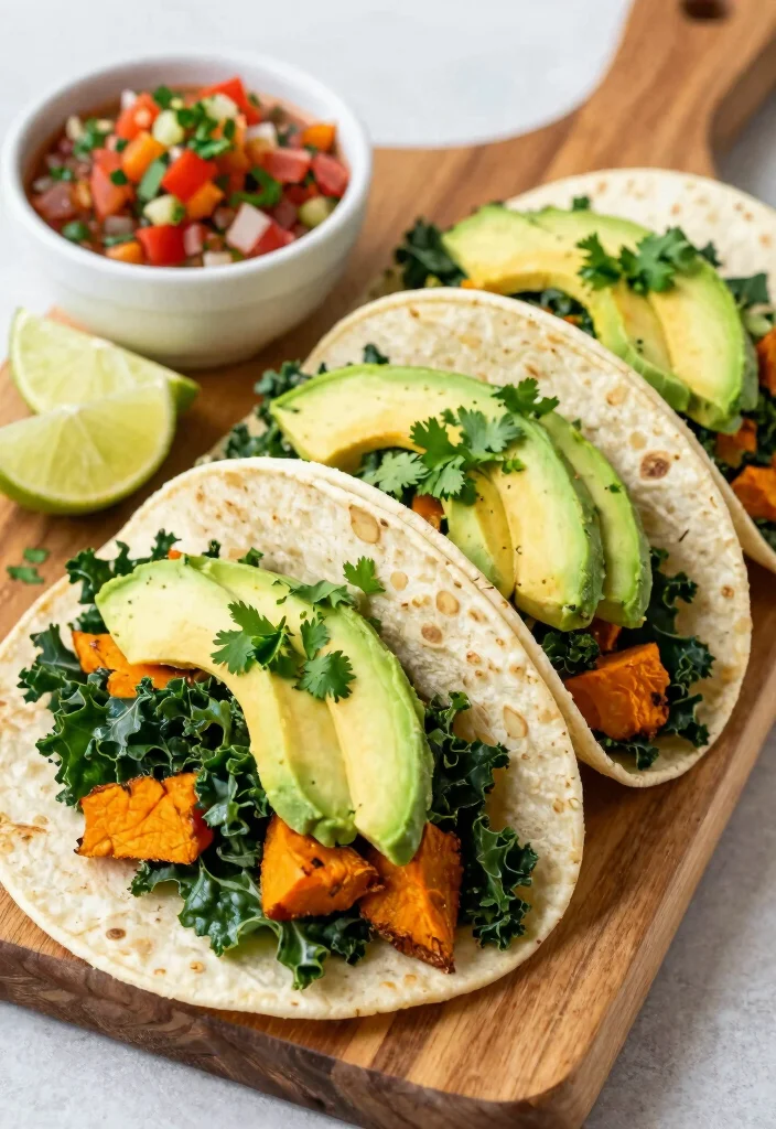 12 Vegan Kale Recipes for Fresh Nutrient-Rich Meals - 7. Kale and Sweet Potato Tacos