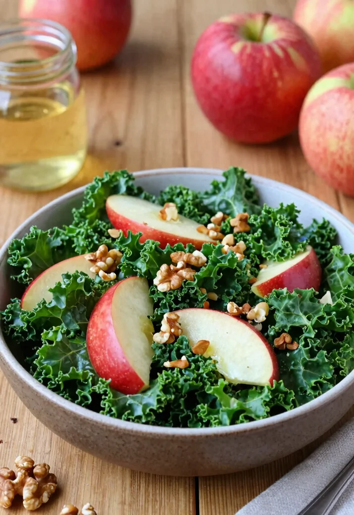 12 Vegan Kale Recipes for Fresh Nutrient-Rich Meals - 8. Kale and Apple Slaw