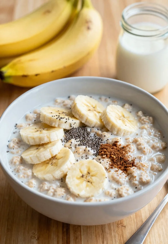12 Vegan Oatmeal Recipes for Easy Healthy Breakfast Ideas - 1. Creamy Banana Oatmeal