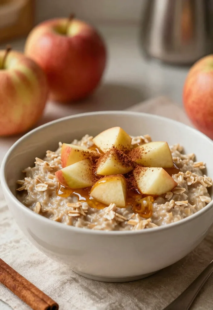 12 Vegan Oatmeal Recipes for Easy Healthy Breakfast Ideas - 4. Apple Cinnamon Oatmeal