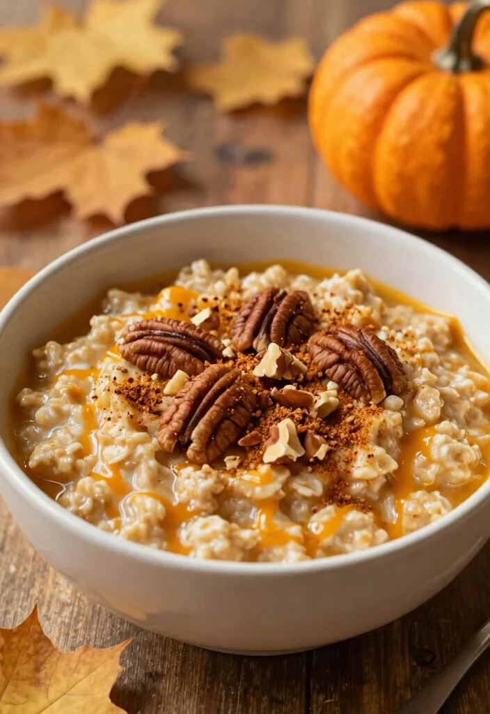 12 Vegan Oatmeal Recipes for Easy Healthy Breakfast Ideas - 7. Pumpkin Spice Oatmeal