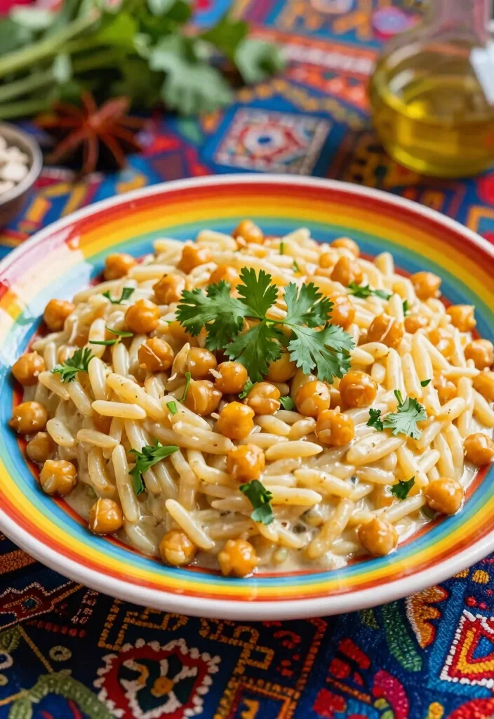 12 Vegan Orzo Recipes for Easy Fresh Plant-Based Meals - 10. Curried Orzo with Chickpeas