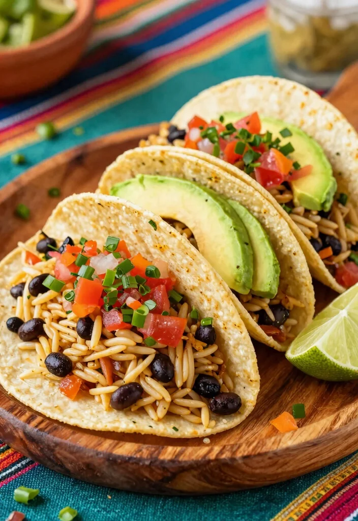 12 Vegan Orzo Recipes for Easy Fresh Plant-Based Meals - 8. Orzo and Black Bean Tacos