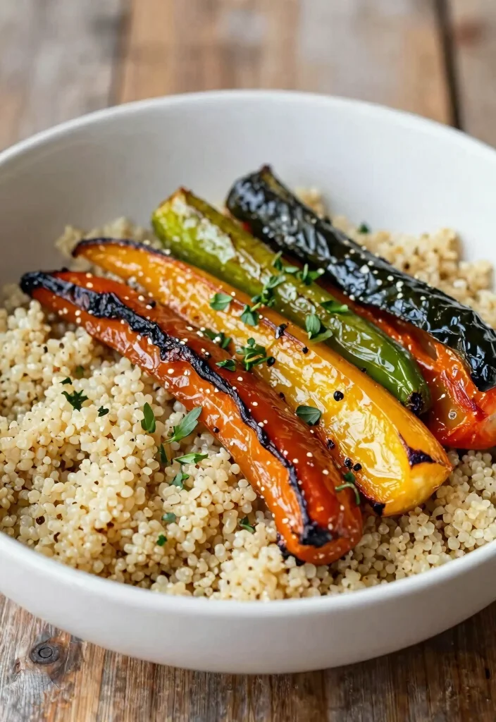 14 Clean Eating Recipes for Simple Fresh Healthy Meals - 10. Roasted Vegetable and Quinoa Bowl