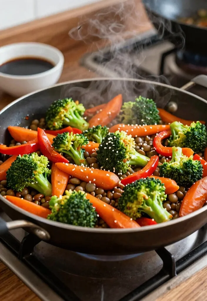 14 Clean Eating Recipes for Simple Fresh Healthy Meals - 4. Lentil and Vegetable Stir Fry