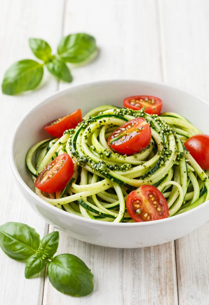 14 Clean Eating Recipes for Simple Fresh Healthy Meals - 5. Zucchini Noodles with Pesto