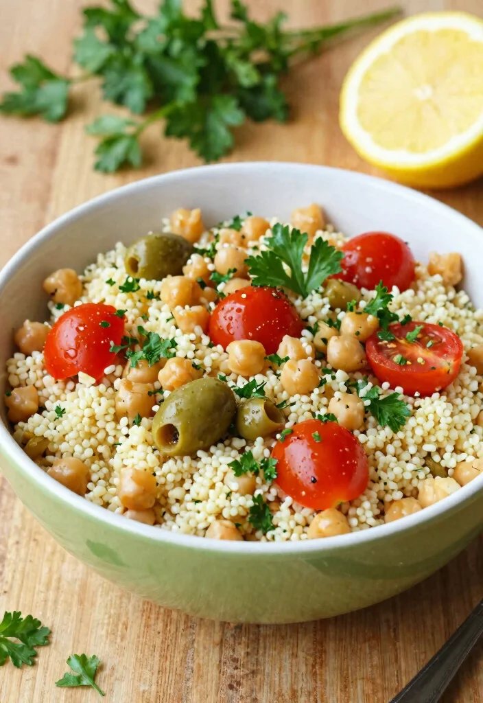 14 Clean Eating Recipes for Simple Fresh Healthy Meals - 8. Mediterranean Chickpea Couscous