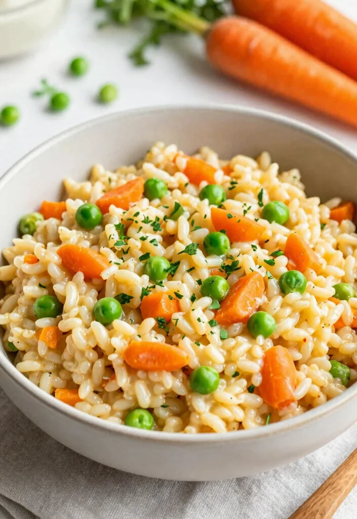 14 Vegetable Dinner Recipes for Easy Fresh Weeknight Meals - 14. Carrot and Pea Risotto