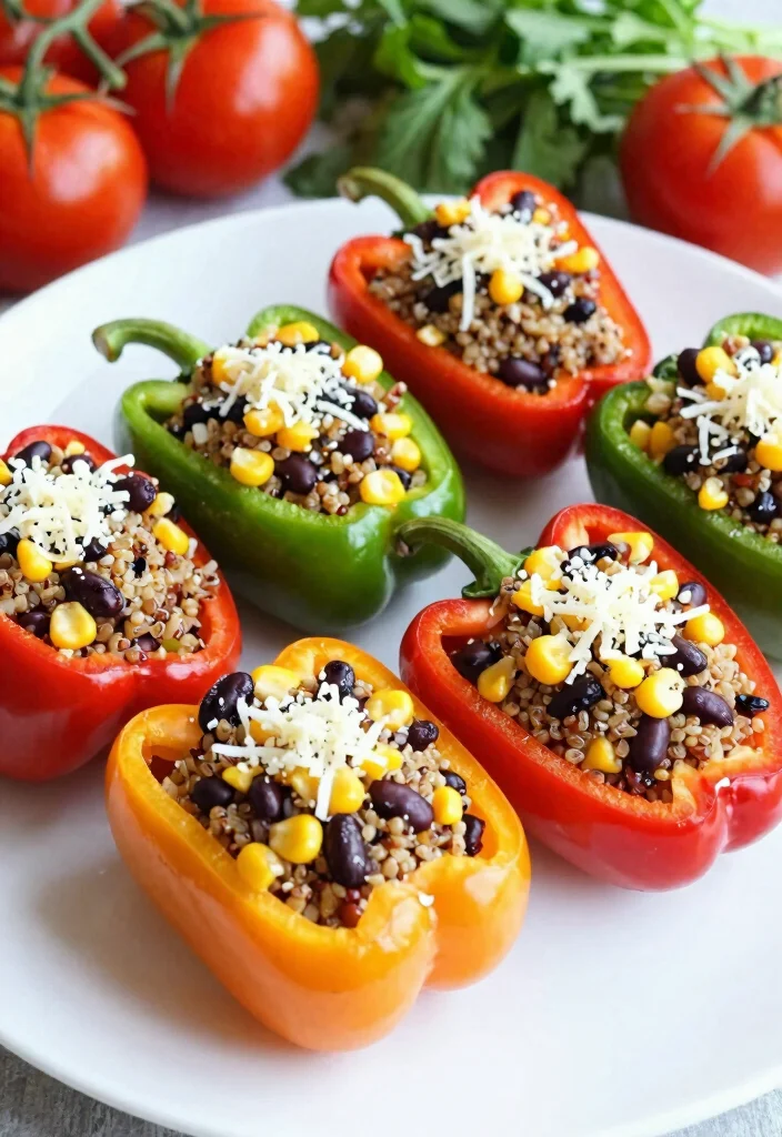 14 Vegetable Dinner Recipes for Easy Fresh Weeknight Meals - 5. Stuffed Bell Peppers