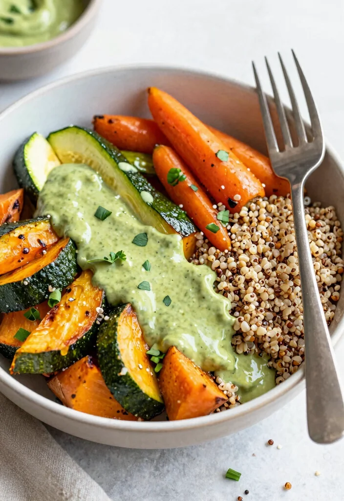 14 Vegetable Dinner Recipes for Easy Fresh Weeknight Meals - 6. Roasted Vegetable Quinoa Bowl