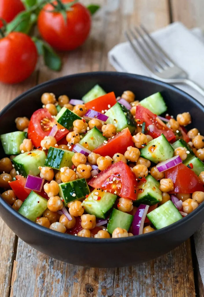 14 Vegetable Dinner Recipes for Easy Fresh Weeknight Meals - 7. Spicy Chickpea Salad